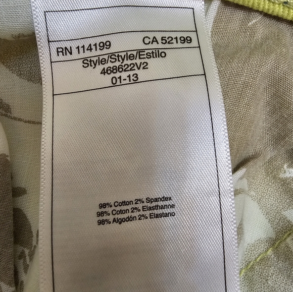 Roxy Denim Stretch Neon Green/Yellow Carnival Raw Hem Frayed Shorts Women's 7 - Picture 9 of 10